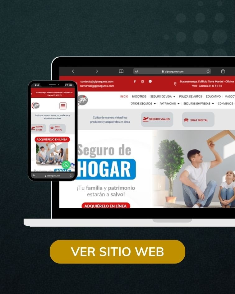Diseño de páginas web - Agencia de Marketing Médico en Colombia - GIP Seguros