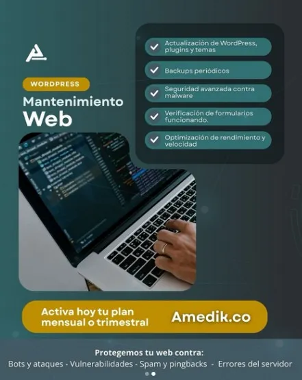 Mantenimiento a página web en Colombia - Agencia de marketing Amedik