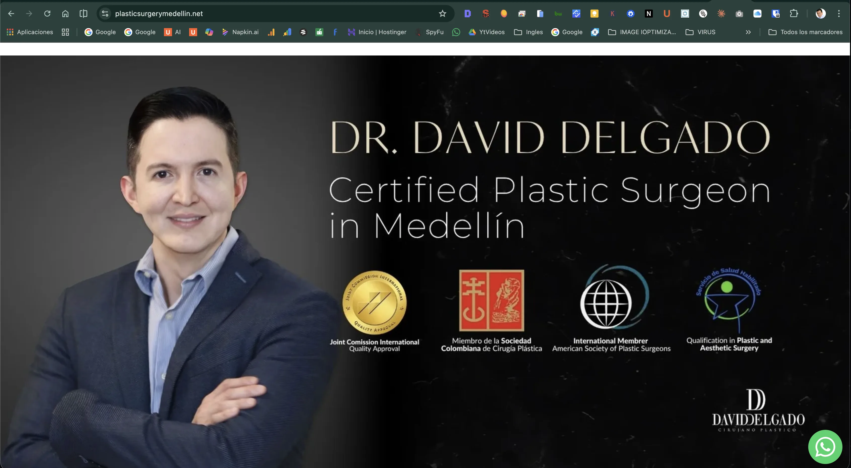 plasticsurgerymedellin.net — sitio EN turismo médico internacional