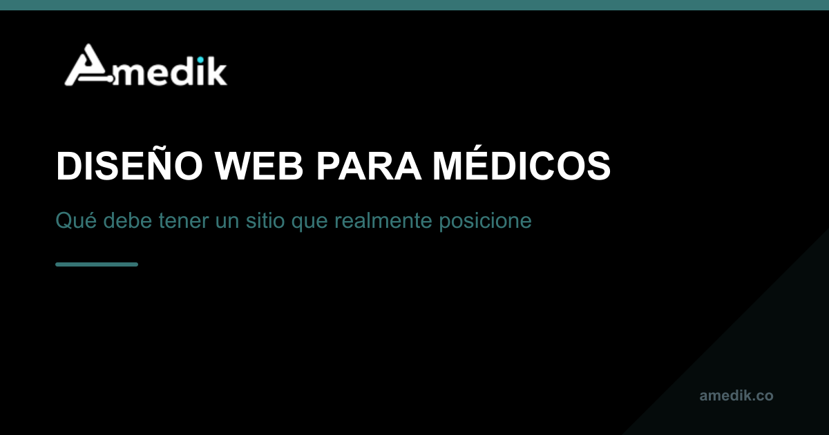 Portada blog Diseño web para médicos — Amedik