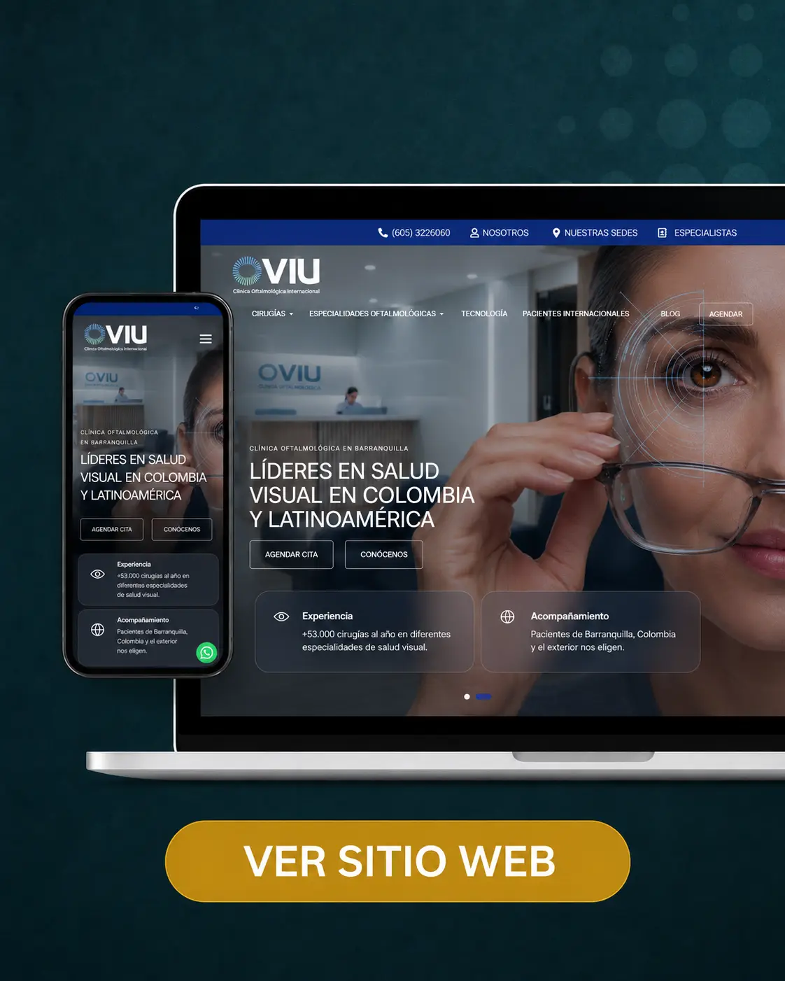 Páginas web para médicos y clínicos-Amedik - VIU Clínica Oftalmológica Internacional