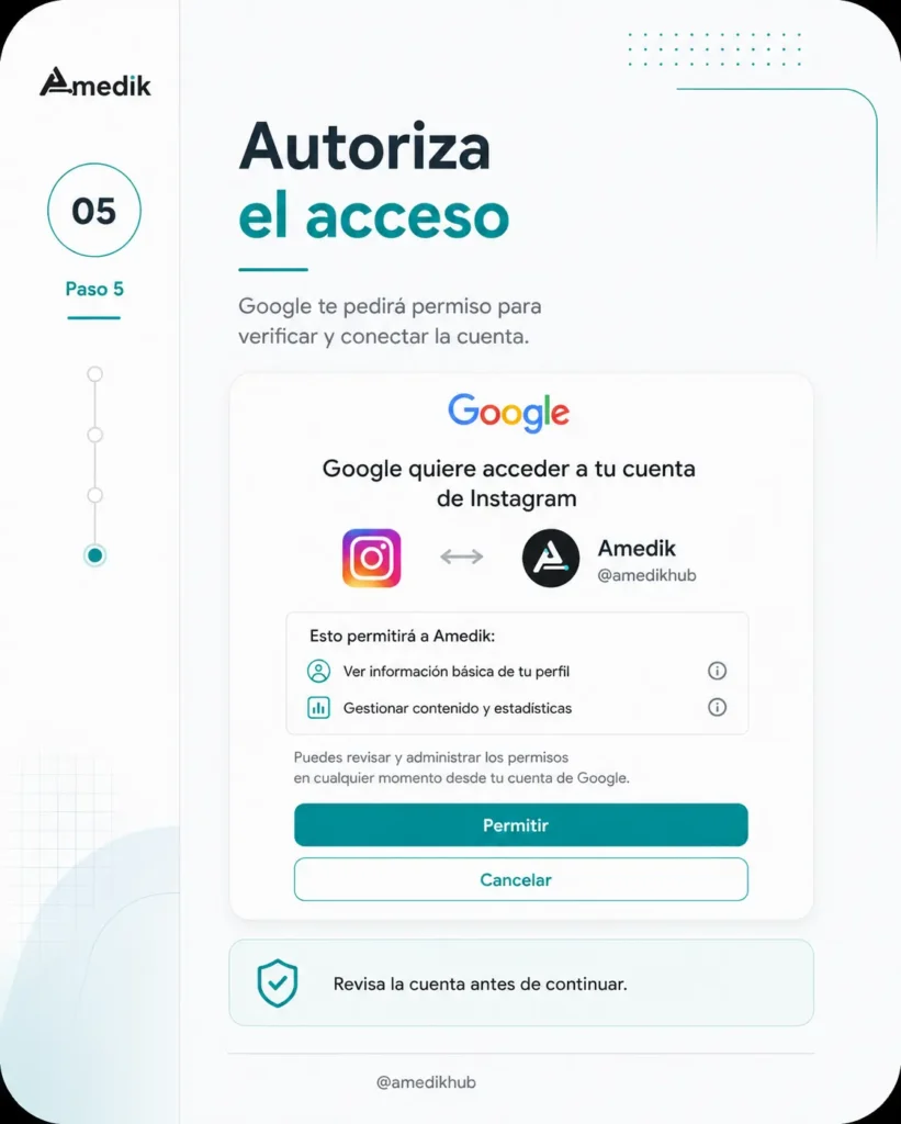 Actualización de GSC - Mide redes sociales paso 5 - Amedik - Medellín,Colombia